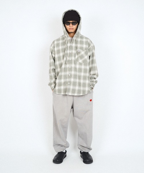 #Re:room（リルーム）の「チェックフーディーシャツ（シャツ/ブラウス・メンズ・グレー/ネイビー・FREE）」の12枚目の写真
