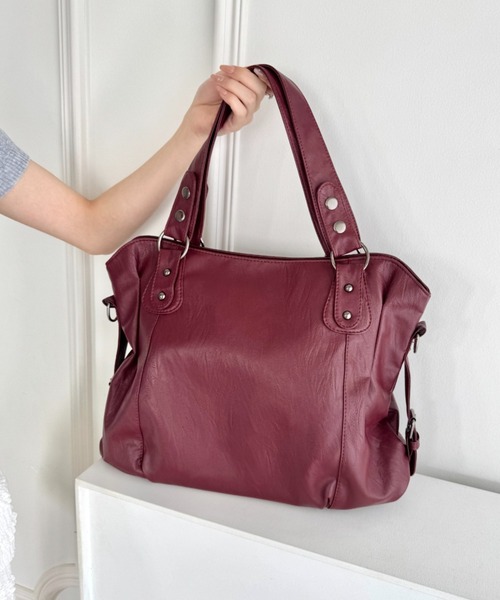 COSTUME NATIONALコスチュームナショナルレザーボストンバッグ大容量 COSTUME NATIONALコスチュームナショナルレザーボストンバッグ大容量