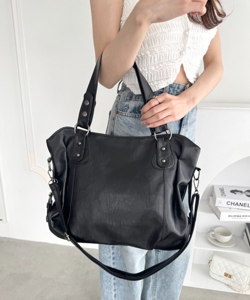 DANDY PIU フルレザーボストンバック　ブラック　W58xH30xD29 DANDY PIU 買わさ フルレザーボストンバック ブラック W58xH30xD29