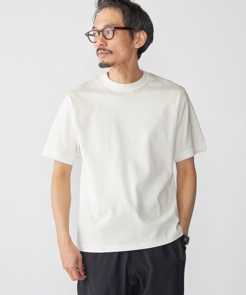 SHIPS（シップス）の「SHIPS: リンキング  フライス Tシャツ（Tシャツ/カットソー・メンズ・ホワイト/ブラウン/ライトグリーン/ネイビー・SMALL/MEDIUM/LARGE/X-LARGE）」の2枚目の写真