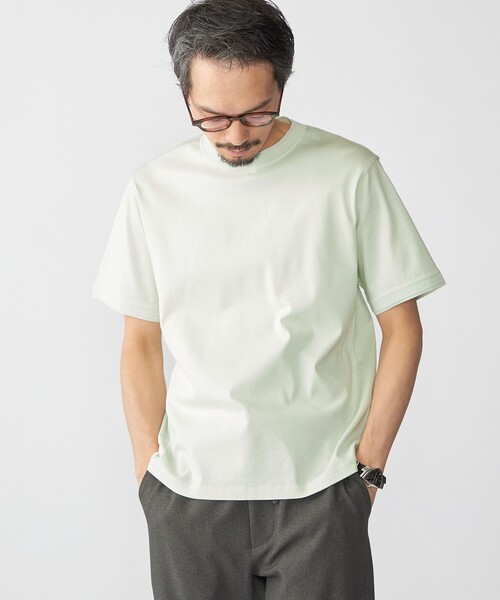 SHIPS（シップス）の「SHIPS: リンキング  フライス Tシャツ（Tシャツ/カットソー・メンズ・ホワイト/ブラウン/ライトグリーン/ネイビー・SMALL/MEDIUM/LARGE/X-LARGE）」の5枚目の写真
