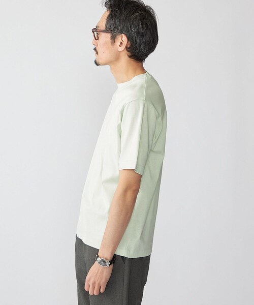 SHIPS（シップス）の「SHIPS: リンキング  フライス Tシャツ（Tシャツ/カットソー・メンズ・ホワイト/ブラウン/ライトグリーン/ネイビー・SMALL/MEDIUM/LARGE/X-LARGE）」の6枚目の写真