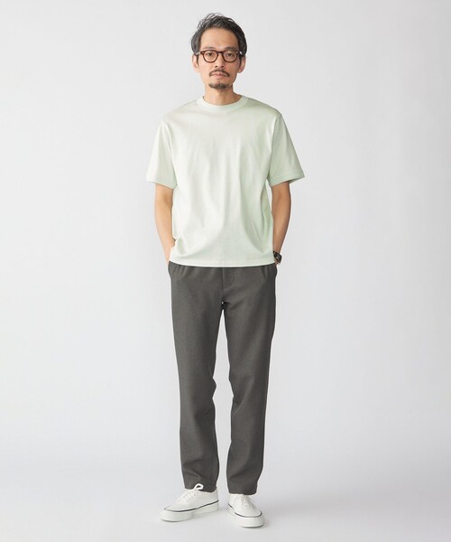 SHIPS（シップス）の「SHIPS: リンキング  フライス Tシャツ（Tシャツ/カットソー・メンズ・ホワイト/ブラウン/ライトグリーン/ネイビー・SMALL/MEDIUM/LARGE/X-LARGE）」の9枚目の写真