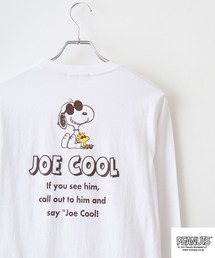 PEANUTS英字バックプリント7分袖Tシャツ