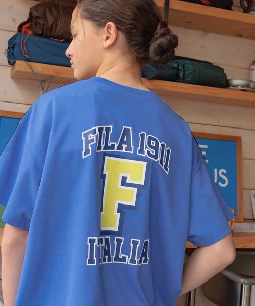 GLOBAL WORK（グローバルワーク）の「FILAコラボ/BIGT半袖/310067（Tシャツ/カットソー・キッズ・ブラック/ブルー/杢グレー/ホワイト・130cm/140cm/150cm/160cm）」の4枚目の写真