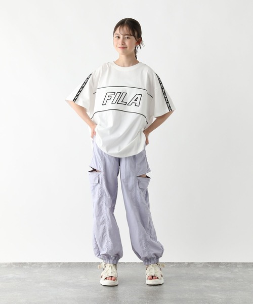 GLOBAL WORK（グローバルワーク）の「FILAコラボ/BIGT半袖/310067（Tシャツ/カットソー・キッズ・ブラック/ブルー/杢グレー/ホワイト・130cm/140cm/150cm/160cm）」の14枚目の写真