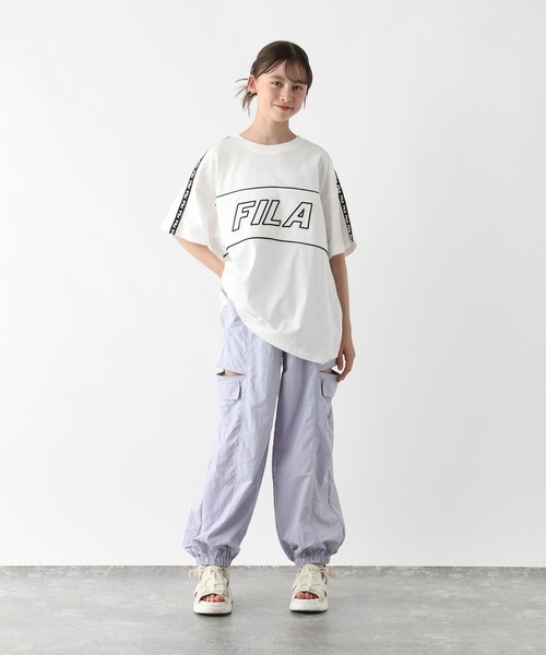 GLOBAL WORK（グローバルワーク）の「FILAコラボ/BIGT半袖/310067（Tシャツ/カットソー・キッズ・ブラック/ブルー/杢グレー/ホワイト・130cm/140cm/150cm/160cm）」の15枚目の写真