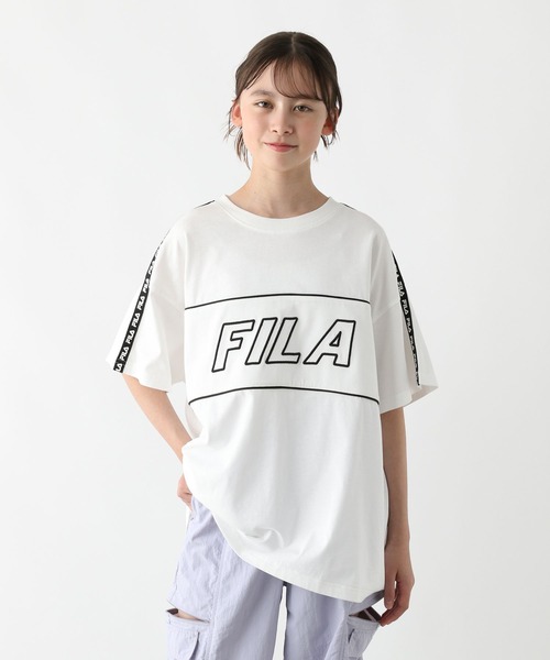 GLOBAL WORK（グローバルワーク）の「FILAコラボ/BIGT半袖/310067（Tシャツ/カットソー・キッズ・ブラック/ブルー/杢グレー/ホワイト・130cm/140cm/150cm/160cm）」の16枚目の写真