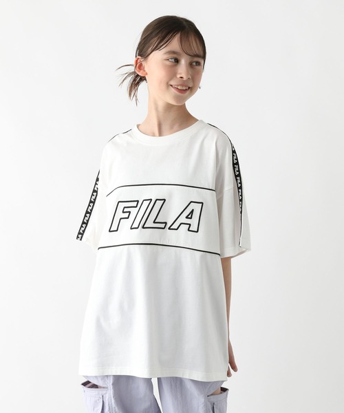 GLOBAL WORK（グローバルワーク）の「FILAコラボ/BIGT半袖/310067（Tシャツ/カットソー・キッズ・ブラック/ブルー/杢グレー/ホワイト・130cm/140cm/150cm/160cm）」の17枚目の写真