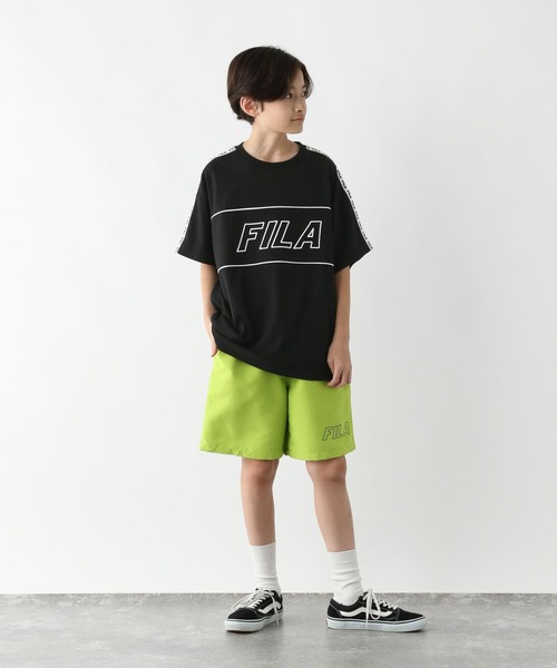 GLOBAL WORK（グローバルワーク）の「FILAコラボ/BIGT半袖/310067（Tシャツ/カットソー・キッズ・ブラック/ブルー/杢グレー/ホワイト・130cm/140cm/150cm/160cm）」の19枚目の写真