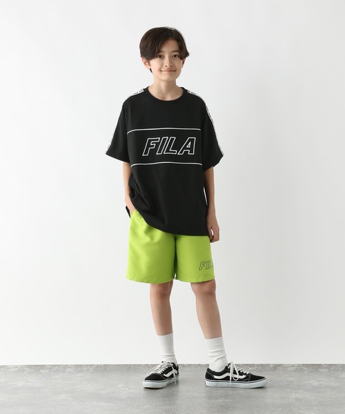 GLOBAL WORK（グローバルワーク）の「FILAコラボ/BIGT半袖/310067（Tシャツ/カットソー・キッズ・ブラック/ブルー/杢グレー/ホワイト・130cm/140cm/150cm/160cm）」の20枚目の写真