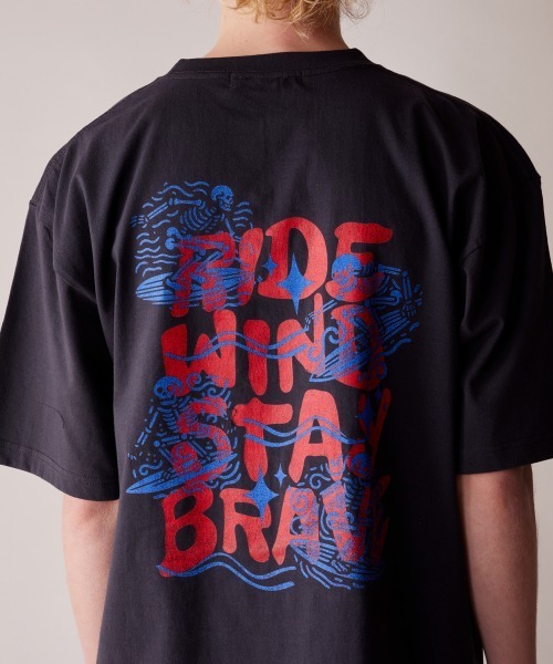 rehacer(レアセル)の「rehacer : Ride Wind Open End T-shirt / ライド ウインド オープンエンド Tシャツ(Tシャツ/カットソー・メンズ・ブラック/ホワイト・X-LARGE/LARGE/MEDIUM/SMALL)」の2枚目の写真