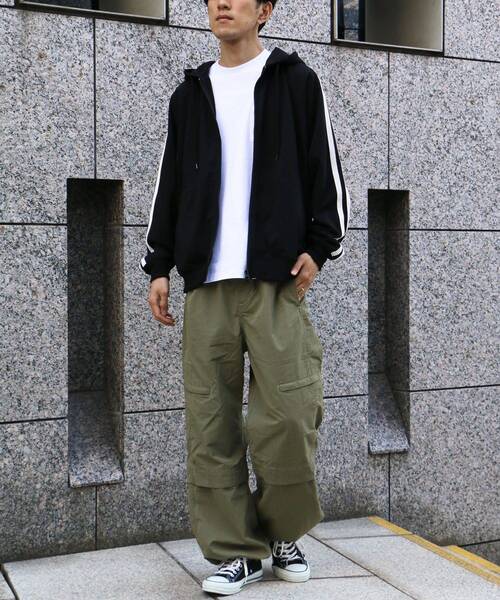 CRAFT STANDARD BOUTIQUE（クラフトスタンダードブティック）の「【DRY-MIX】吸水速乾/UVケア/抗ピル トラックパーカー＜ユニセックス＞（パーカー・レディース・ブラック/オフホワイト/グレイッシュベージュ・M/S/L）」の17枚目の写真