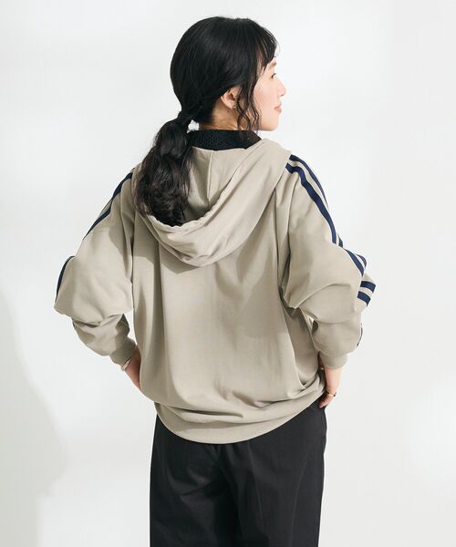 CRAFT STANDARD BOUTIQUE（クラフトスタンダードブティック）の「【DRY-MIX】吸水速乾/UVケア/抗ピル トラックパーカー＜ユニセックス＞（パーカー・レディース・ブラック/オフホワイト/グレイッシュベージュ・M/S/L）」の20枚目の写真