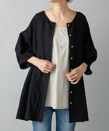 BEARDSLEY | パールボタンリネン前後ブラウス(シャツ/ブラウス)