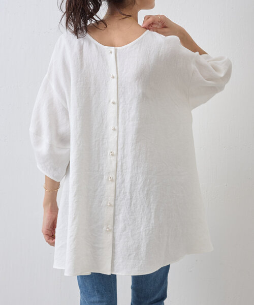 E958 BEARDSLEY ビアズリー　パールボタンシャツ BEARDSLEY（ビアズリー）の「《ビアズリー》パール釦袖