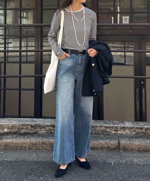 fredy emue(フレディエミュ)の「ハイツイストコットンコンパクトロンTシャツ(Tシャツ/カットソー・レディース・ホワイト系その他/イエロー/ブラック/グレイッシュベージュ/オフホワイト・38)」の15枚目の写真