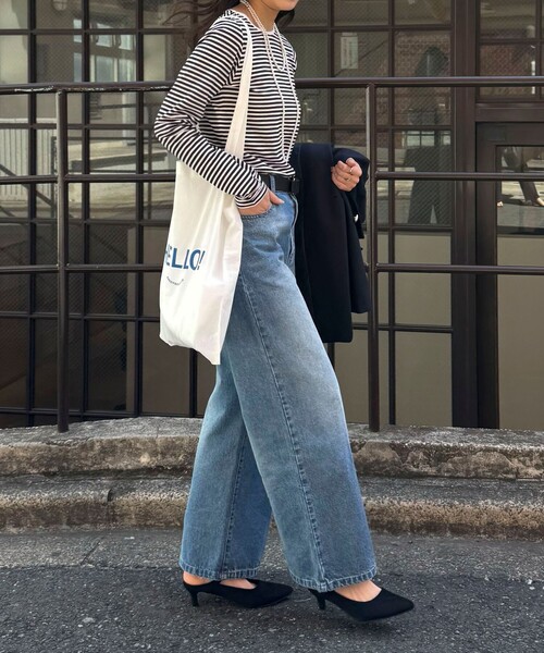 fredy emue(フレディエミュ)の「ハイツイストコットンコンパクトロンTシャツ(Tシャツ/カットソー・レディース・ホワイト系その他/イエロー/ブラック/グレイッシュベージュ/オフホワイト・38)」の16枚目の写真