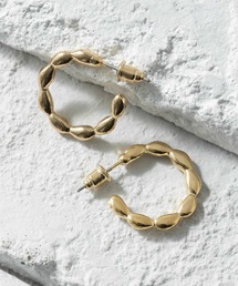 【金属アレルギー対応】フープピアス LAYLA DOTTED HOOP