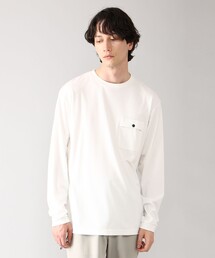 限定展開 COLUMBIA BLACK LABEL/メンズ ドライウェルストリームポケット ロングスリーブTシャツ(ロンT ロングTシャツ 長袖Tシャツ)微光沢素材 /コロンビアブラックレーベル
