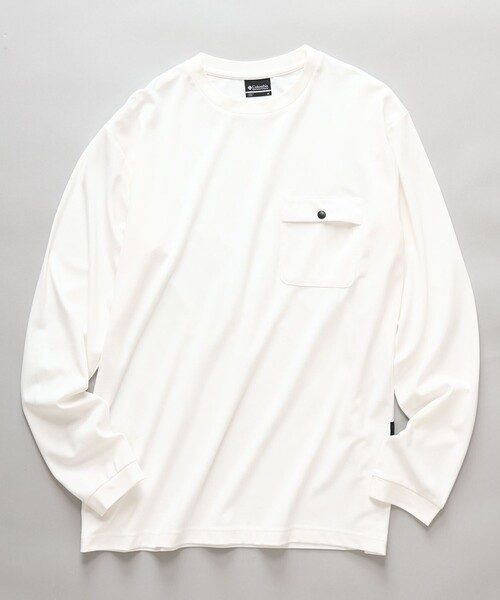 BLACK LABEL ホワイト長袖Tシャツ パイルジャカードシャドーチェックカットソー（カットソー）｜BLACK