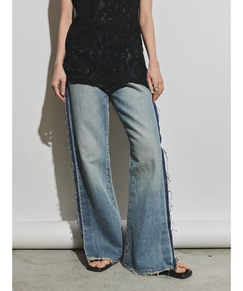 Ungrid（アングリッド）の「【Htage】バックポケットデザインフレアデニム（デニムパンツ・レディース・ブルー・24inch/25inch/26inch）」の9枚目の写真