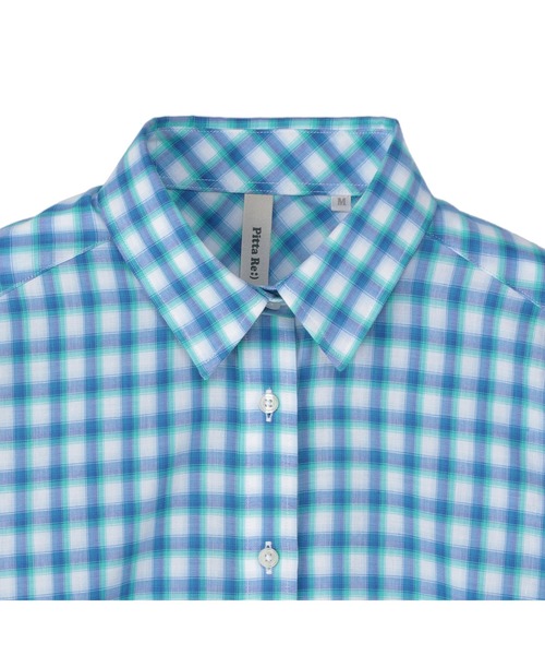 TOKYO SHIRTS（トウキョウシャツ）の「【Pitta Re:)】ふわっとガーゼシャツ 七分袖 綿100% レディースカジュアルシャツ（シャツ/ブラウス・レディース・ブルー・LL/S/L/M）」の3枚目の写真