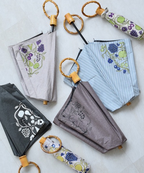 セール】utatane×Kuovi 折りたたみ日傘 完全遮光100％ 晴雨兼用 北欧色