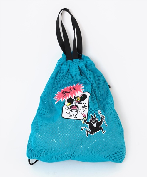 RNA（アールエヌエー）の「E5105 メッシュナップサック（バックパック/リュック・レディース・オレンジ/ブラック/ターコイズブルー・FREE）」の8枚目の写真