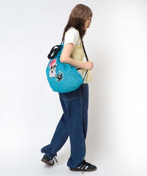 RNA（アールエヌエー）の「E5105 メッシュナップサック（バックパック/リュック・レディース・オレンジ/ブラック/ターコイズブルー・FREE）」の16枚目の写真