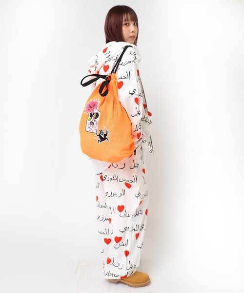 RNA（アールエヌエー）の「E5105 メッシュナップサック（バックパック/リュック・レディース・オレンジ/ブラック/ターコイズブルー・FREE）」の18枚目の写真