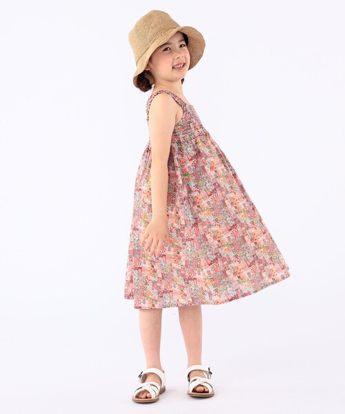 SHIPS（シップス）の「SHIPS KIDS:100～130cm / リバティ ノースリーブ ワンピース（ワンピース・キッズ・ブルー系1/ピンク系・100/110/130/120）」の6枚目の写真