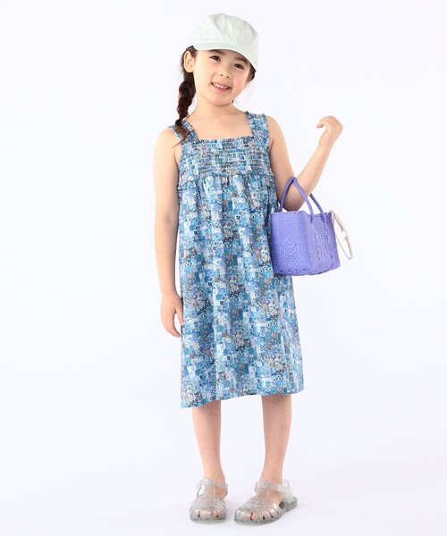 SHIPS（シップス）の「SHIPS KIDS:100～130cm / リバティ ノースリーブ ワンピース（ワンピース・キッズ・ブルー系1/ピンク系・100/110/130/120）」の9枚目の写真