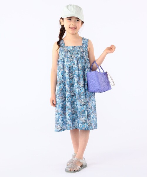 SHIPS（シップス）の「SHIPS KIDS:100～130cm / リバティ ノースリーブ ワンピース（ワンピース・キッズ・ブルー系1/ピンク系・100/110/130/120）」の11枚目の写真
