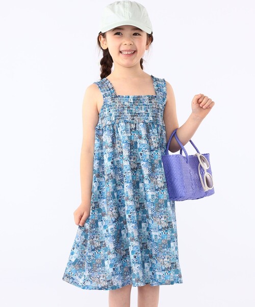 SHIPS（シップス）の「SHIPS KIDS:100～130cm / リバティ ノースリーブ ワンピース（ワンピース・キッズ・ブルー系1/ピンク系・100/110/130/120）」の12枚目の写真
