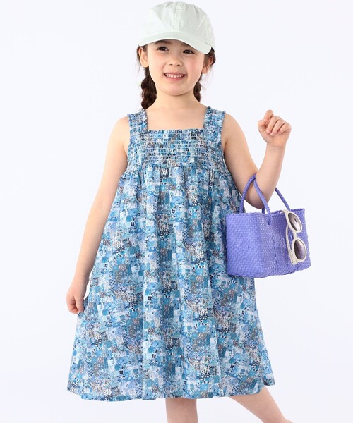 SHIPS（シップス）の「SHIPS KIDS:100～130cm / リバティ ノースリーブ ワンピース（ワンピース・キッズ・ブルー系1/ピンク系・100/110/130/120）」の13枚目の写真