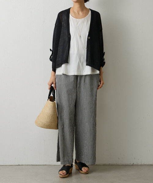 BEARDSLEY 綿ワッシャーウエストリブパンツ BEARDSLEY｜綿ワッシャーウエストリブパンツ | Rakuten Fashion