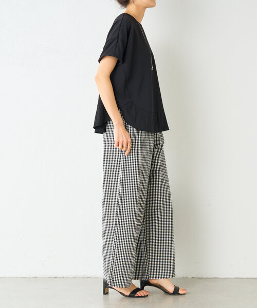 BEARDSLEY（ビアズリー）の「綿ワッシャーウエストリブパンツ（その他パンツ・レディース・ブラック/グレー・1/0）」の20枚目の写真