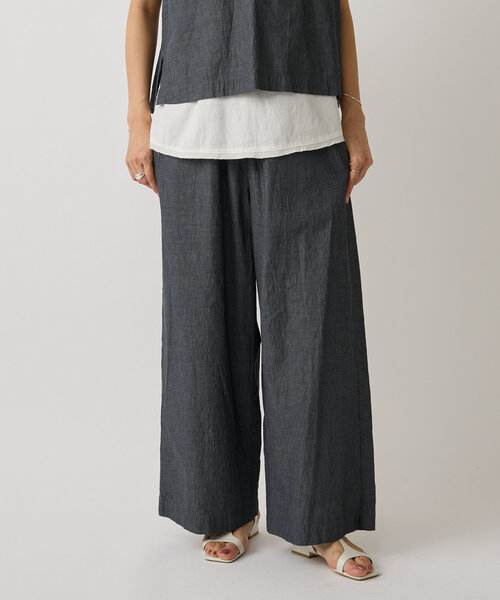 BEARDSLEY ウエストリブ綿ワッシャーパンツ BEARDSLEY / ビアズリー 《3サイズ展開》ウエストリブ綿