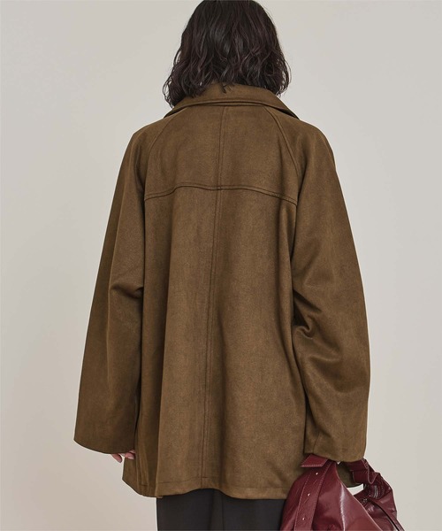 miette(ミエット)の「フェイクスエードステンカラージャケット(ステンカラーコート・レディース・ブラック/ブラウン/チャコール・FREE)」の20枚目の写真