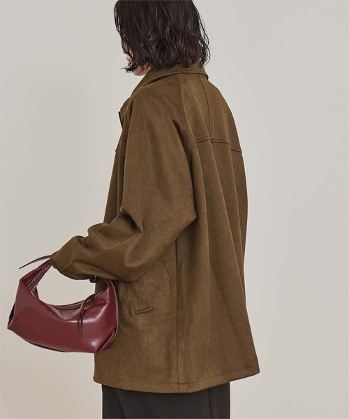 miette(ミエット)の「フェイクスエードステンカラージャケット(ステンカラーコート・レディース・ブラック/ブラウン/チャコール・FREE)」の22枚目の写真