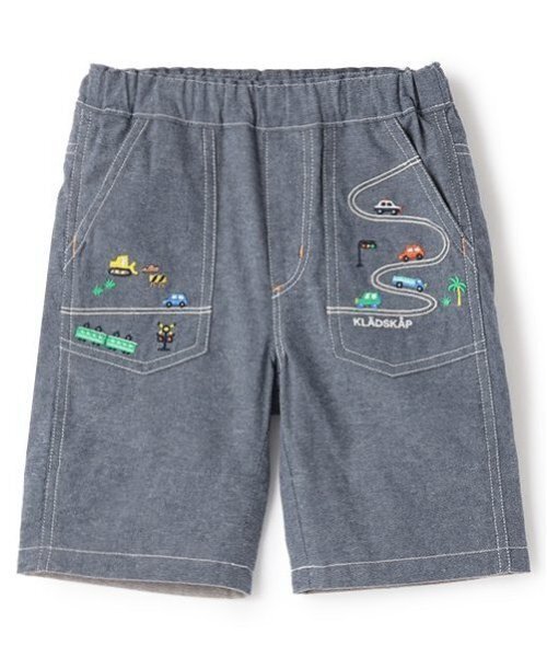 kladskap(クレードスコープ)の「【人気商品のため再入荷】乗り物刺しゅう5分丈パンツ(その他パンツ・キッズ・レッド/ベージュ/ネイビー・90cm/100cm/110cm/120cm/130cm/80cm)」の3枚目の写真