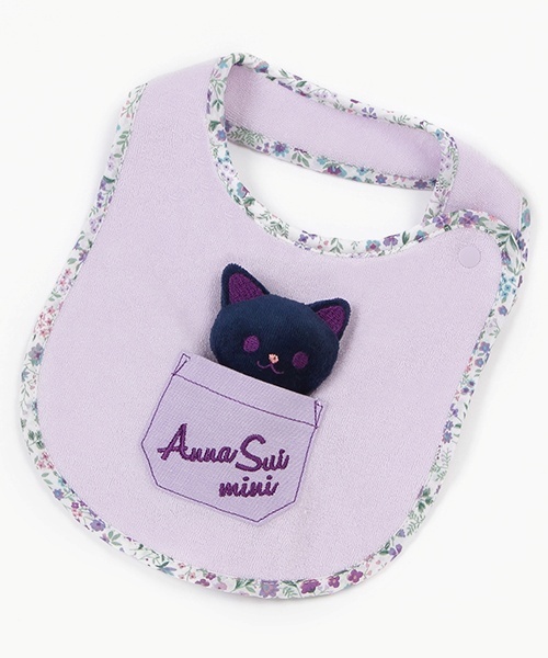 ANNA SUI mini（アナスイ・ミニ）の「ネコラトルつきスタイ【日本製】（スタイ/よだれかけ・キッズ・ホワイト・F）」の4枚目の写真