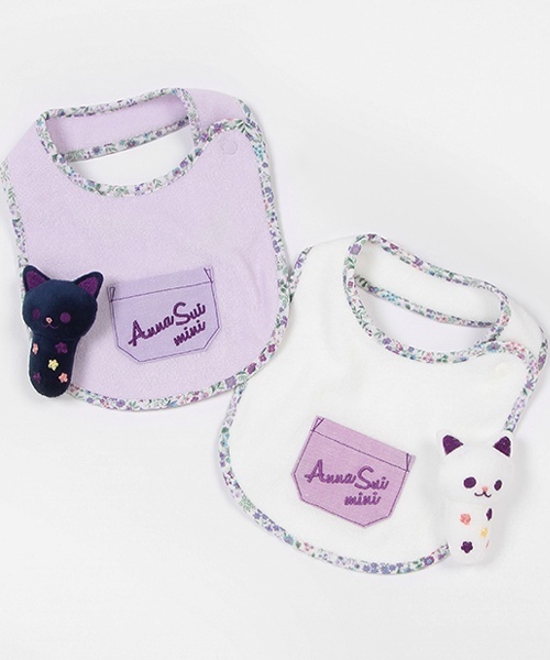 ANNA SUI mini（アナスイ・ミニ）の「ネコラトルつきスタイ【日本製】（スタイ/よだれかけ・キッズ・ホワイト・F）」の12枚目の写真