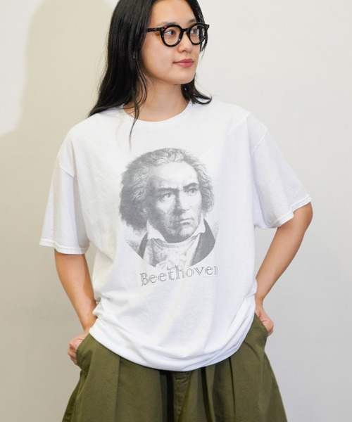 JERZEES - JERZEES(ジャージーズ) レディース トップス Tシャツ・カットソー セール】JERZEES / ジャージーズ BEETHOVEN TEE ベートーヴェン
