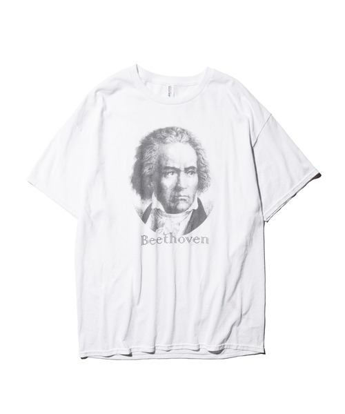 JERZEES(ジャージーズ)の「JERZEES / ジャージーズ BEETHOVEN TEE ベートーヴェン グラフィック Tシャツ(Tシャツ/カットソー・メンズ・ヘザーグレー/ホワイト/ライトグレー・LARGE/X-LARGE/MEDIUM/SMALL)」の10枚目の写真