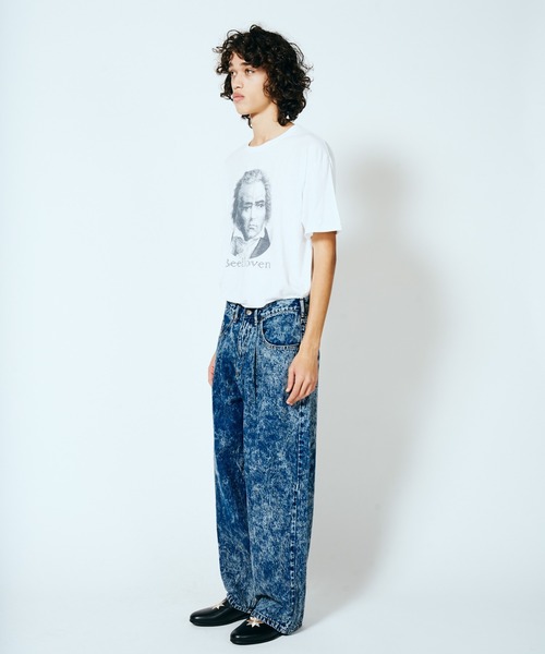 JERZEES(ジャージーズ)の「JERZEES / ジャージーズ BEETHOVEN TEE ベートーヴェン グラフィック Tシャツ(Tシャツ/カットソー・メンズ・ヘザーグレー/ホワイト/ライトグレー・LARGE/X-LARGE/MEDIUM/SMALL)」の5枚目の写真