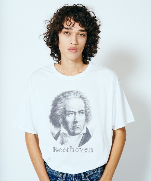 JERZEES(ジャージーズ)の「JERZEES / ジャージーズ BEETHOVEN TEE ベートーヴェン グラフィック Tシャツ(Tシャツ/カットソー・メンズ・ヘザーグレー/ホワイト/ライトグレー・LARGE/X-LARGE/MEDIUM/SMALL)」の7枚目の写真