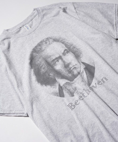 JERZEES(ジャージーズ)の「JERZEES / ジャージーズ BEETHOVEN TEE ベートーヴェン グラフィック Tシャツ(Tシャツ/カットソー・メンズ・ヘザーグレー/ホワイト/ライトグレー・LARGE/X-LARGE/MEDIUM/SMALL)」の19枚目の写真