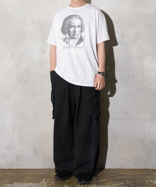 JERZEES(ジャージーズ)の「JERZEES / ジャージーズ BEETHOVEN TEE ベートーヴェン グラフィック Tシャツ(Tシャツ/カットソー・メンズ・ヘザーグレー/ホワイト/ライトグレー・LARGE/X-LARGE/MEDIUM/SMALL)」の9枚目の写真